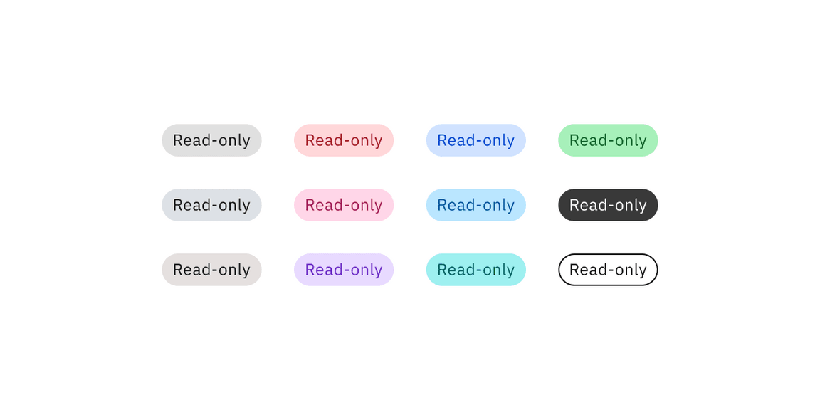 Read-only tag colors. Read-only tag colors.