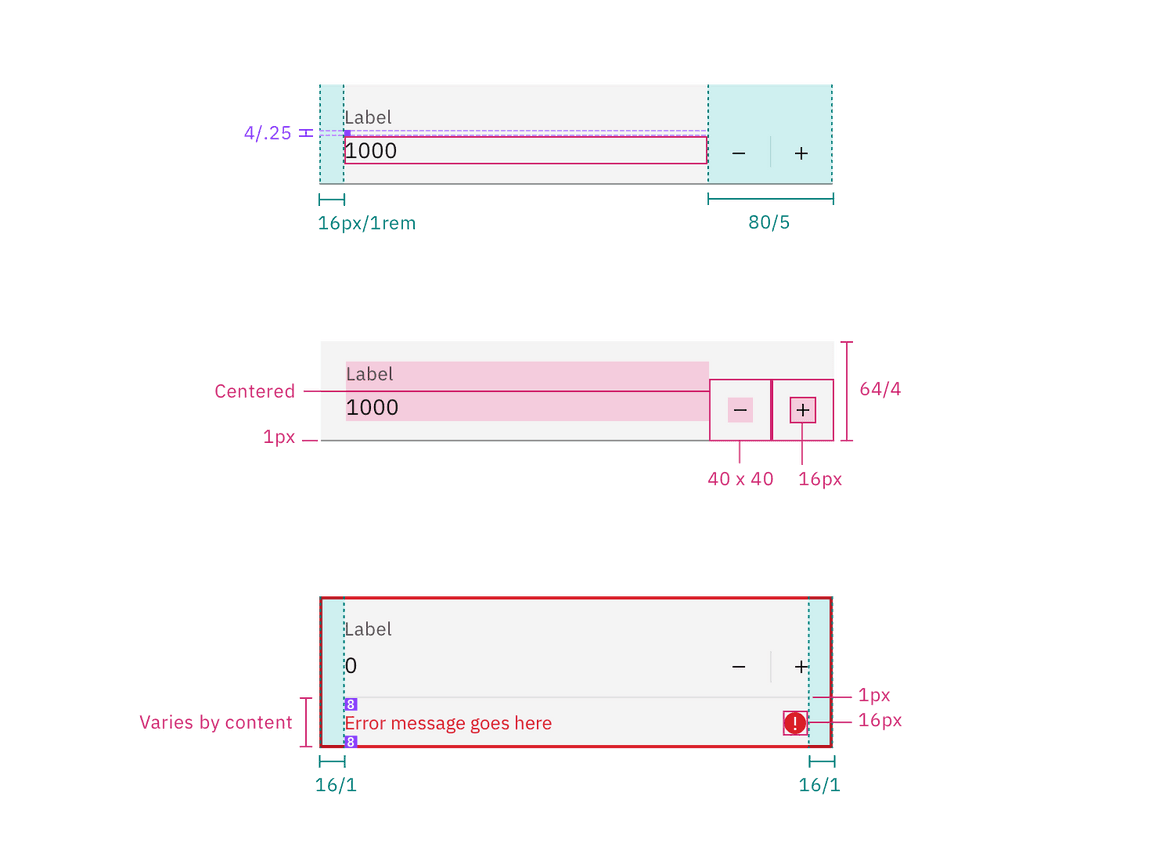 Structure and spacing for number input Structure and spacing for number input