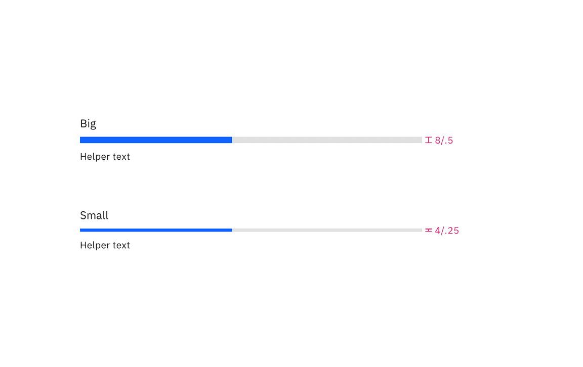 Progress bar sizes Progress bar sizes